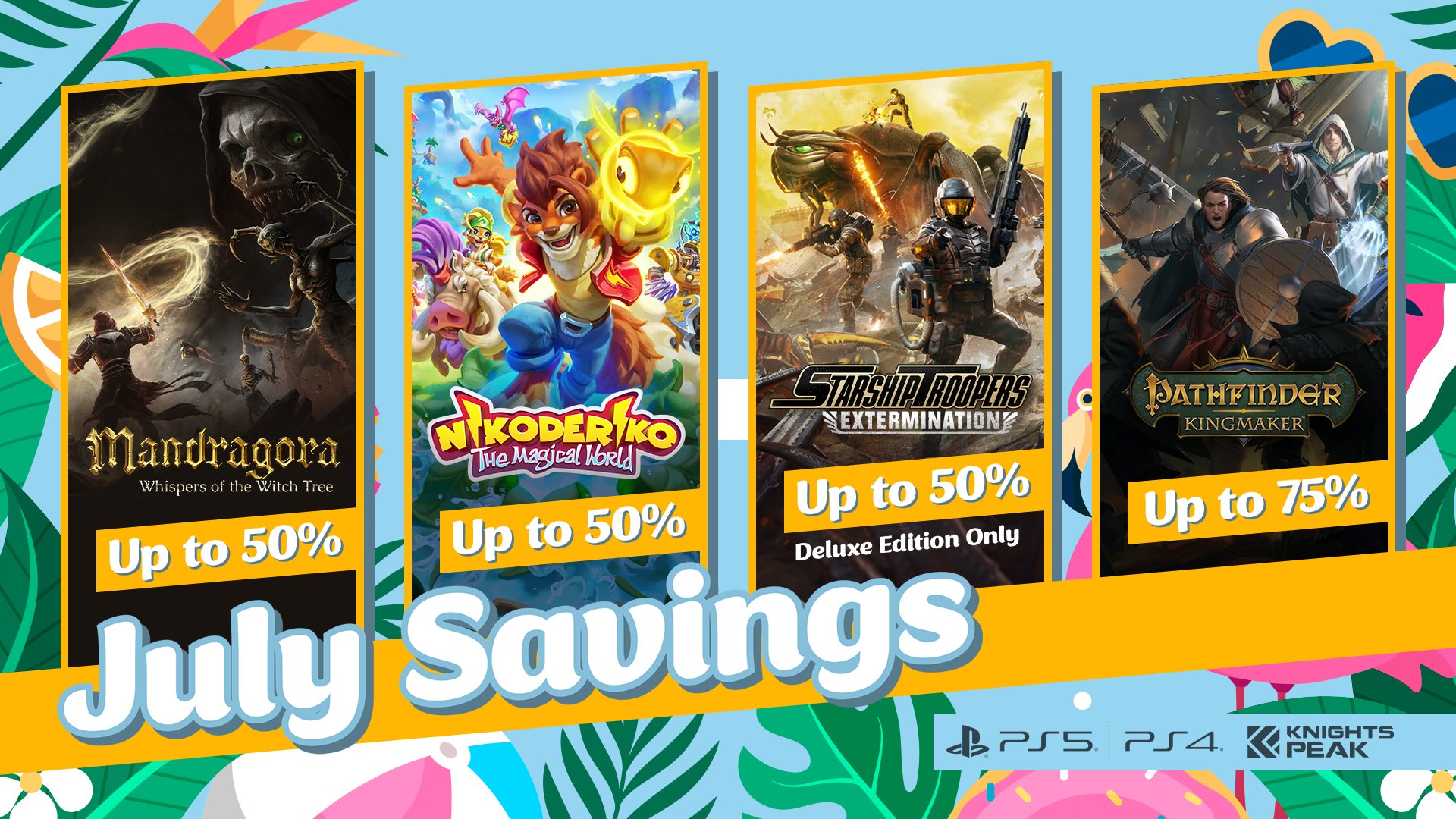 PlayStation July Savings is here and with it great savings on Knights Peak games...
